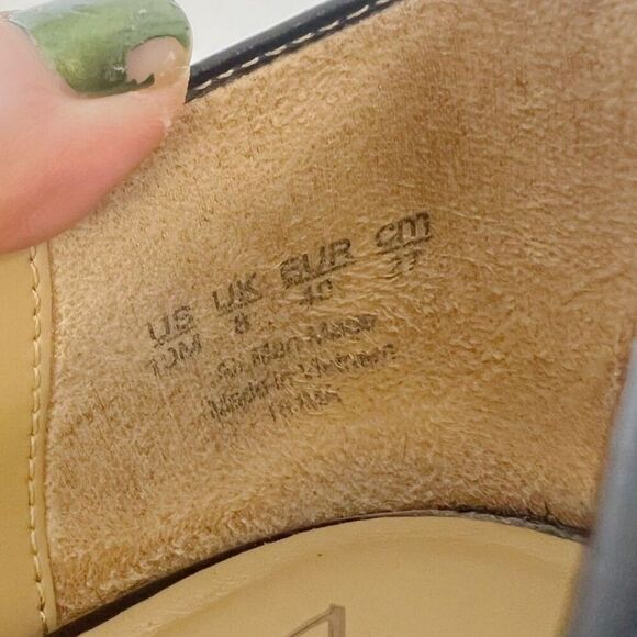 Naturalizer Roma Black Leather D'Orsay Open Toed Flat Women's Size 10 - Picture 5 of 7